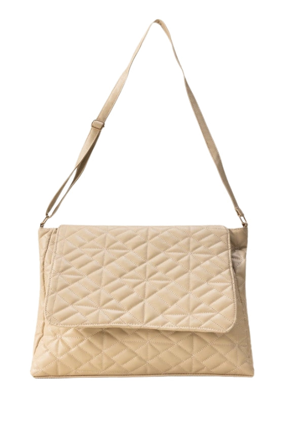 Luxily Beige Shoulder Handbag