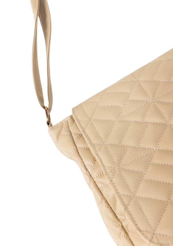 Luxily Beige Shoulder Handbag
