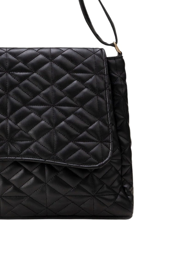 Luxily Black Shoulder Handbag