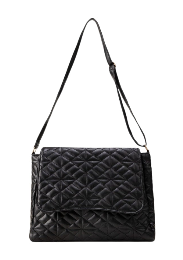 Luxily Black Shoulder Handbag