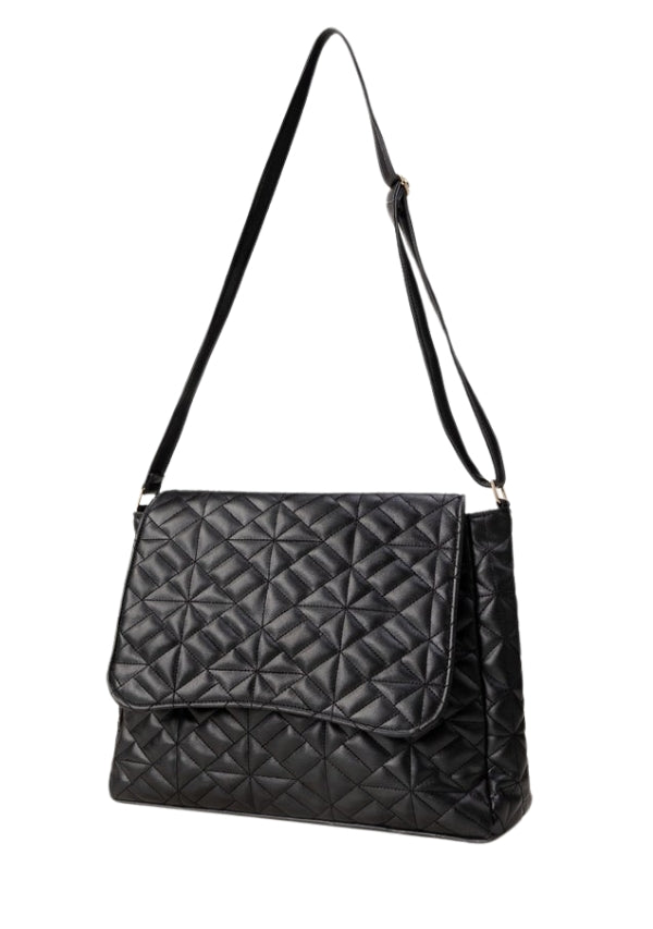 Luxily Black Shoulder Handbag
