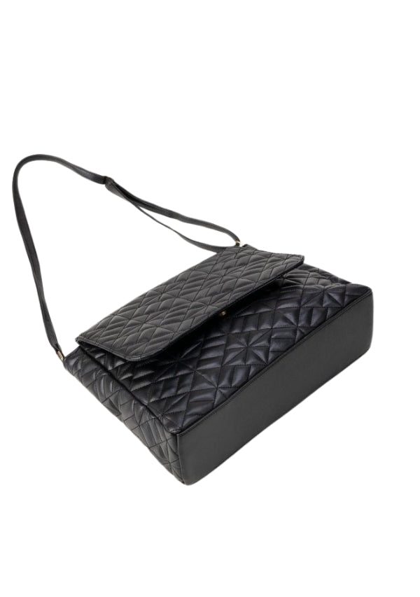 Luxily Black Shoulder Handbag