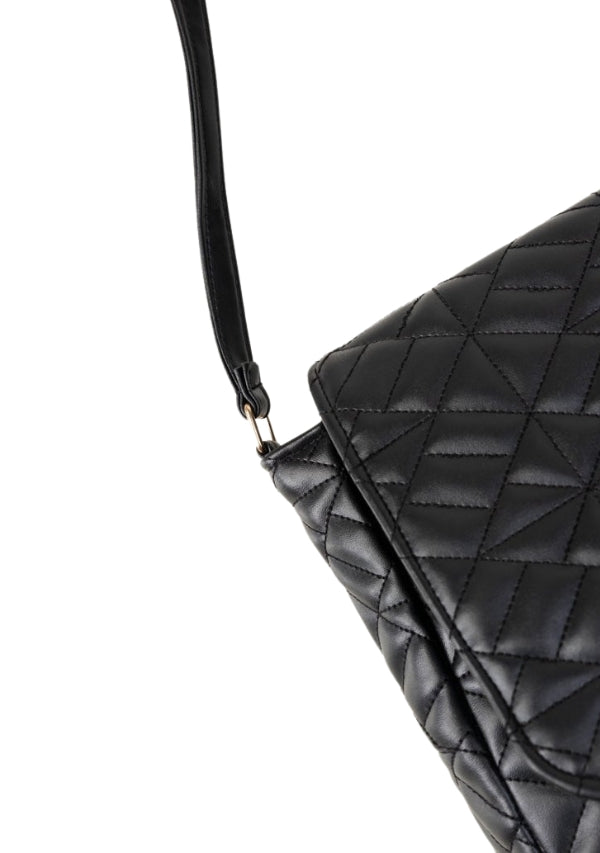 Luxily Black Shoulder Handbag