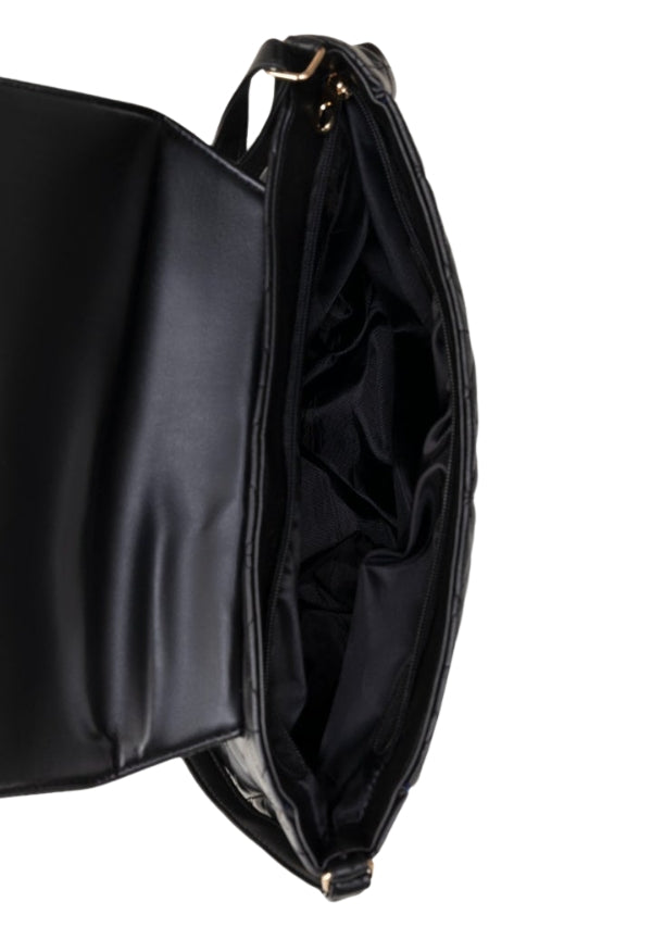 Luxily Black Shoulder Handbag