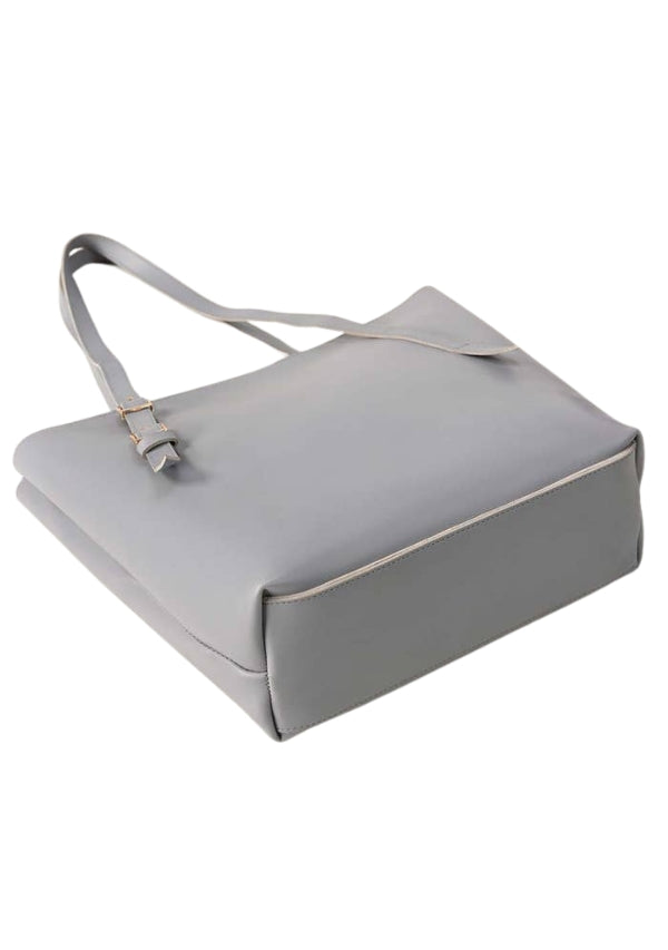 Luxily Grey Shoulder Handbag