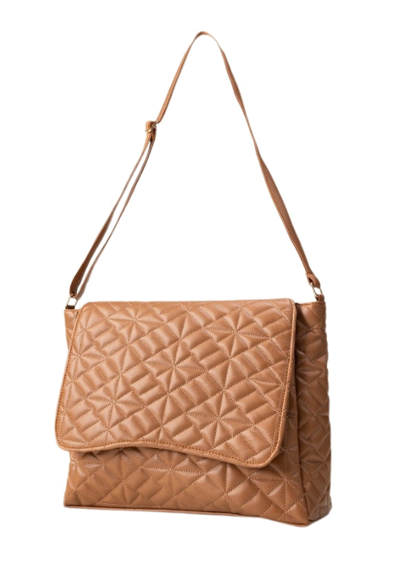 Luxily Tan Shoulder Handbag