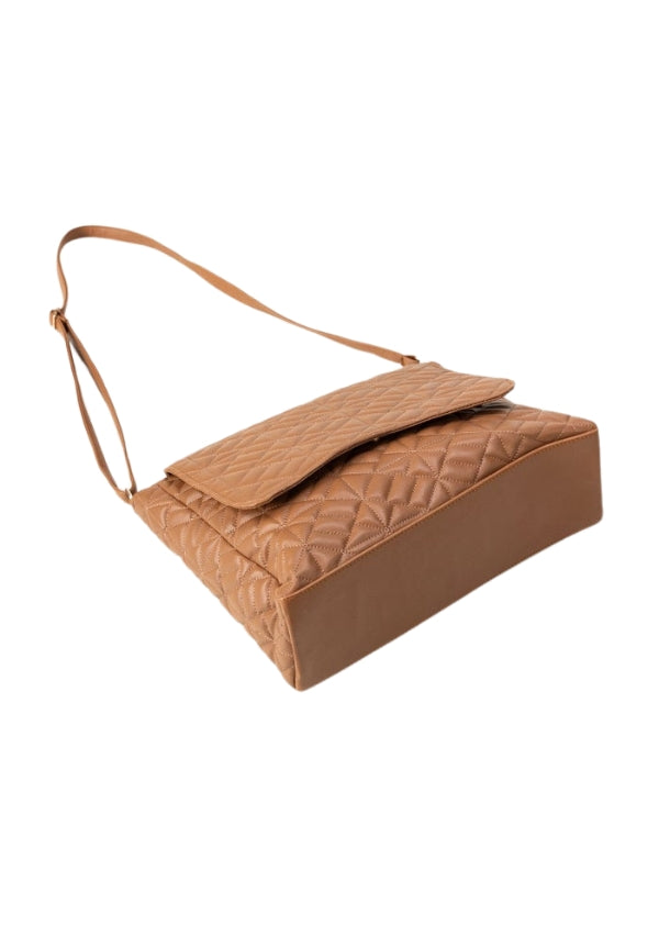 Luxily Tan Shoulder Handbag