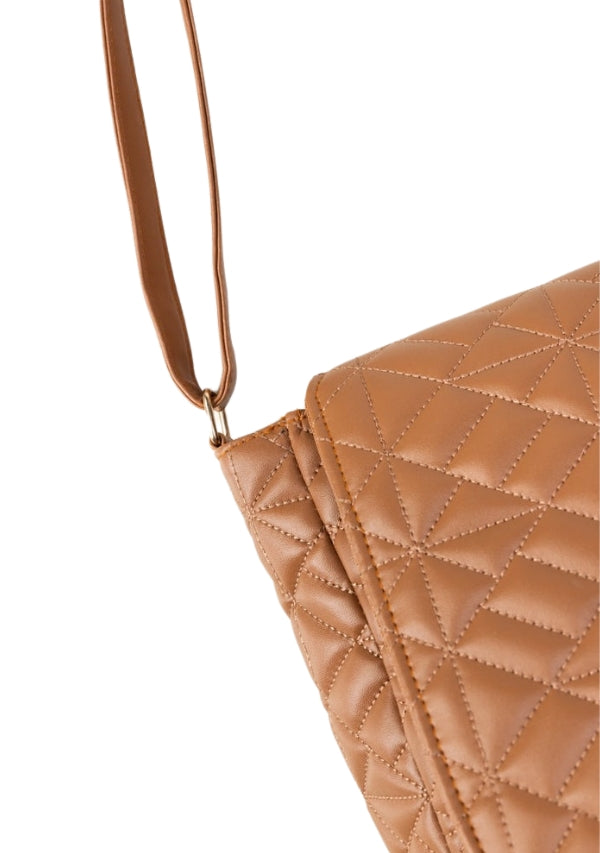 Luxily Tan Shoulder Handbag