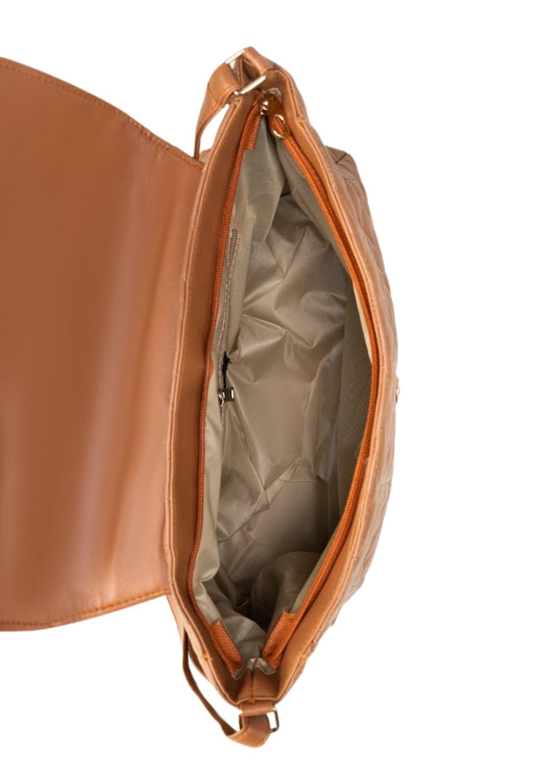 Luxily Tan Shoulder Handbag